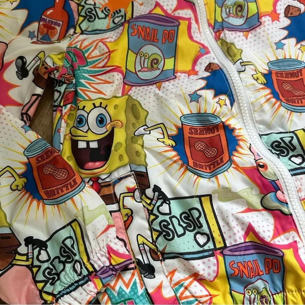 Member’s Only x Nickelodeon Kid’s SpongeBob Cartoon Windbreaker Jacket, Unisex 7